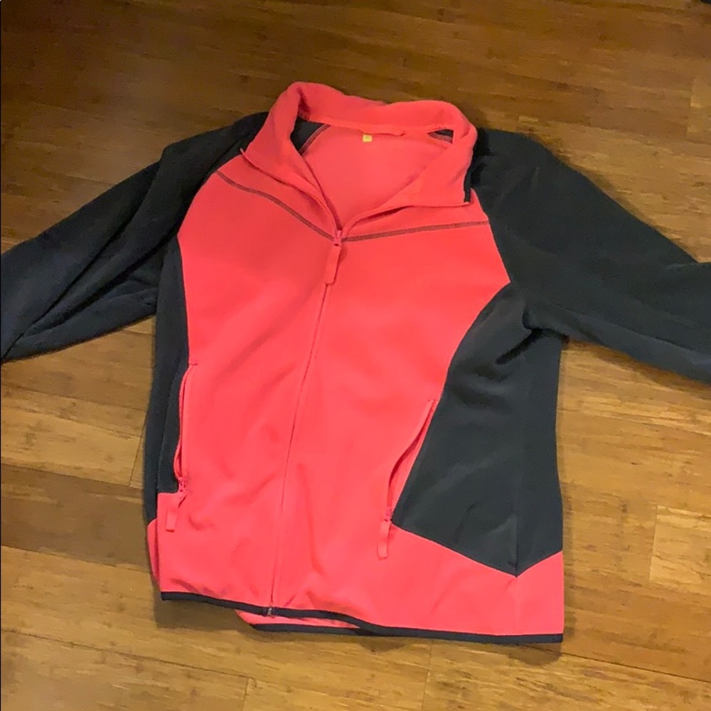 Pink and gray SUPER soft zip up sweater